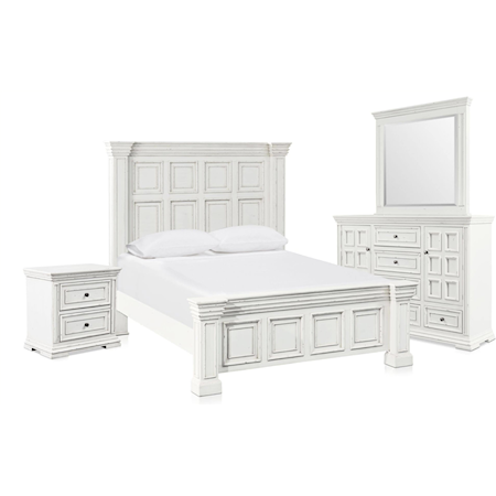 6PC KG BEDROOM WHITE