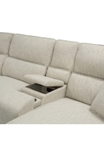 H317 Logistics Brookdale BROOKDALE IVORY DUAL POWER 6 PIECE | CHAISE SECTIONAL