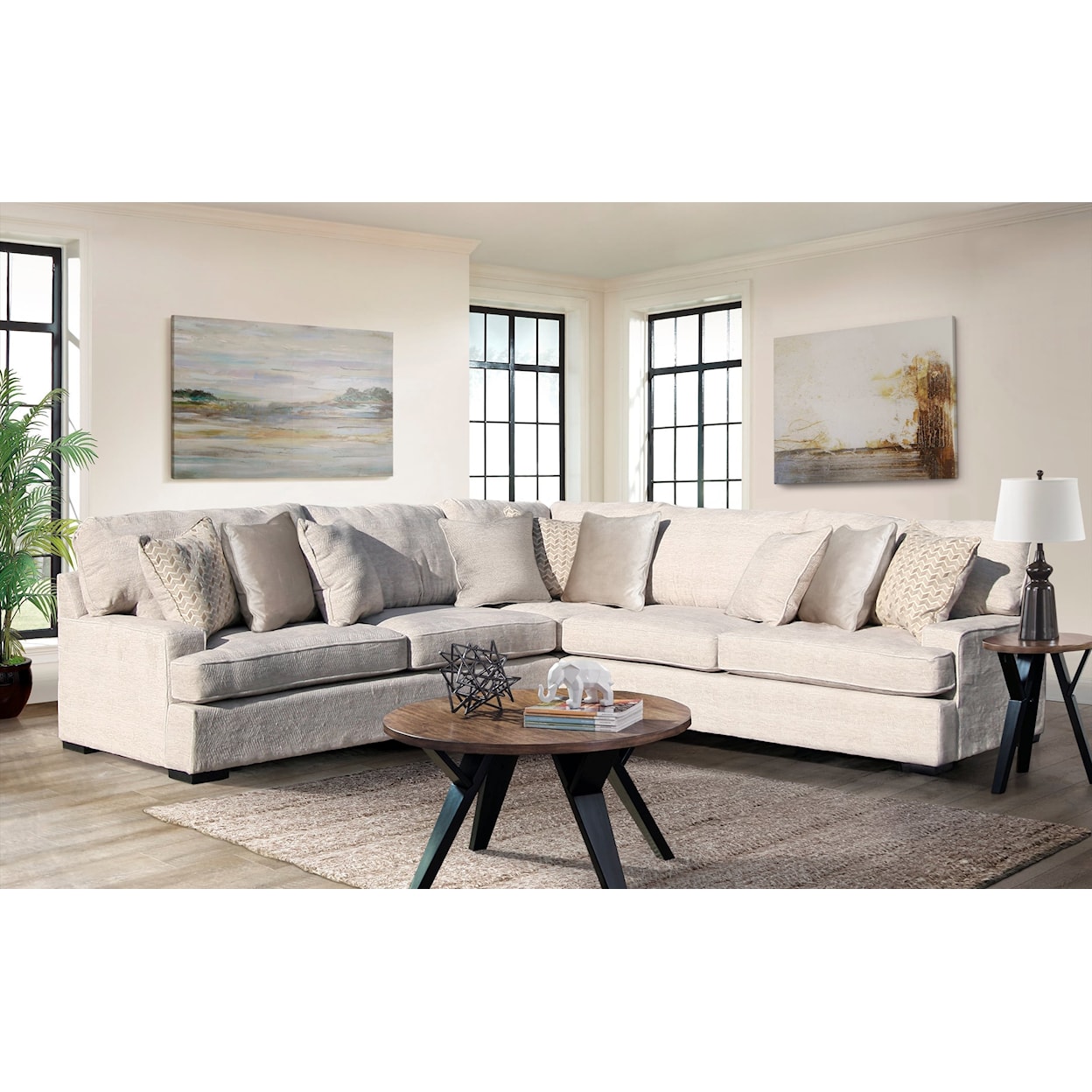 Bravo Parchment 3PC SECTIONAL