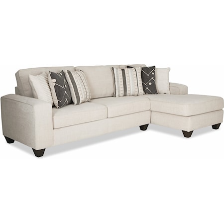 2PC BEIGE RAF CHAISE SECTIONAL