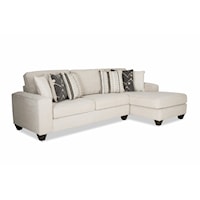 2PC BEIGE RAF CHAISE SECTIONAL