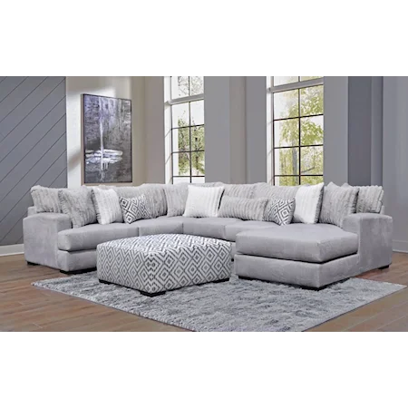 3 Piece RAF Chaise Sectional