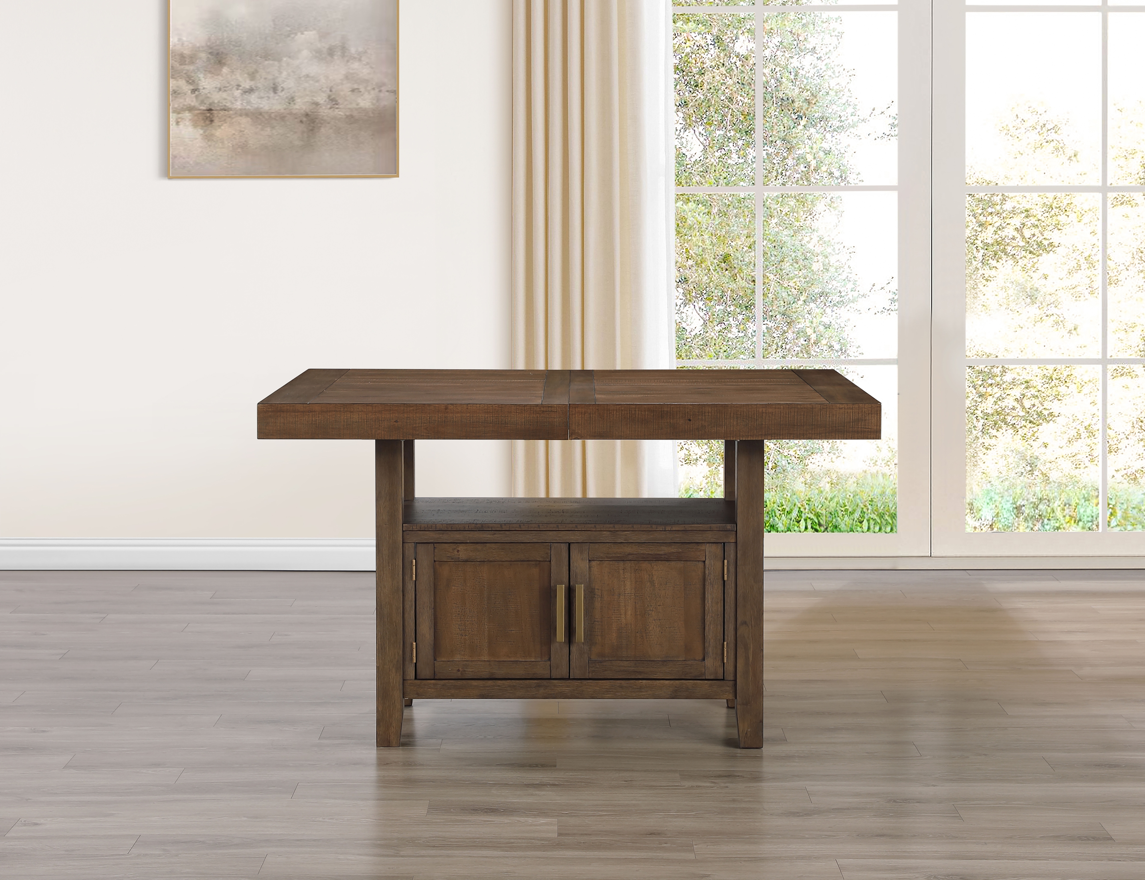 60"-80" Extension Counter Table w/Storage