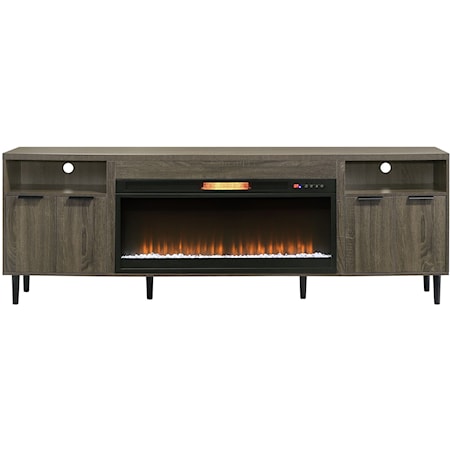 TV STAND WITH FIREPLACE