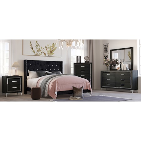 6 Piece King Bedroom Black