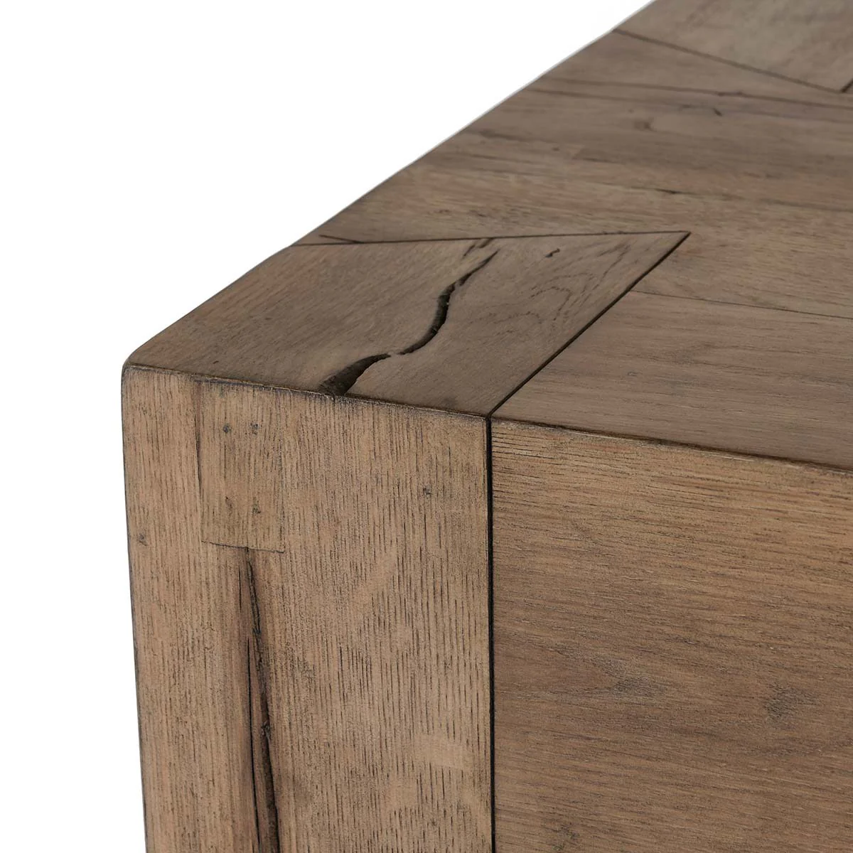 Reclaimed Oak 24" End Table Cafe Brown