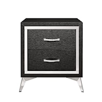 Contemporary Nightstand with Two Drawers