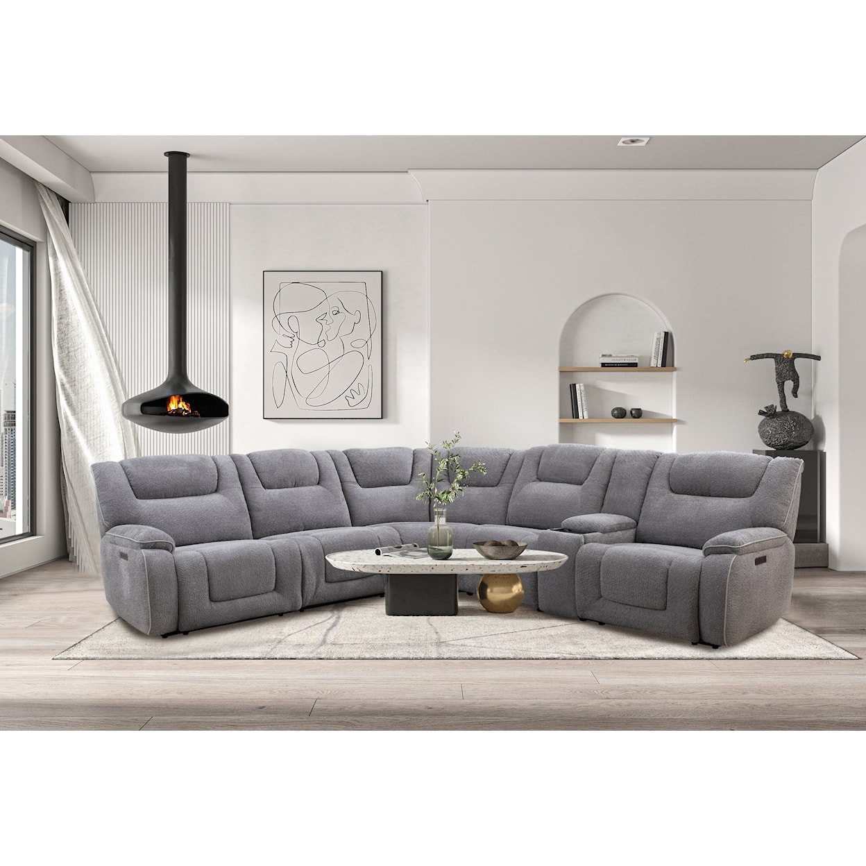 Cheers 70363 Reclining Sectional Sofas