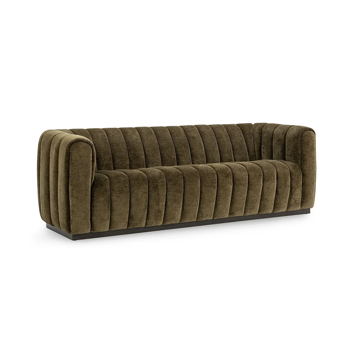 Vanty Upholstered Sofa Olive Green