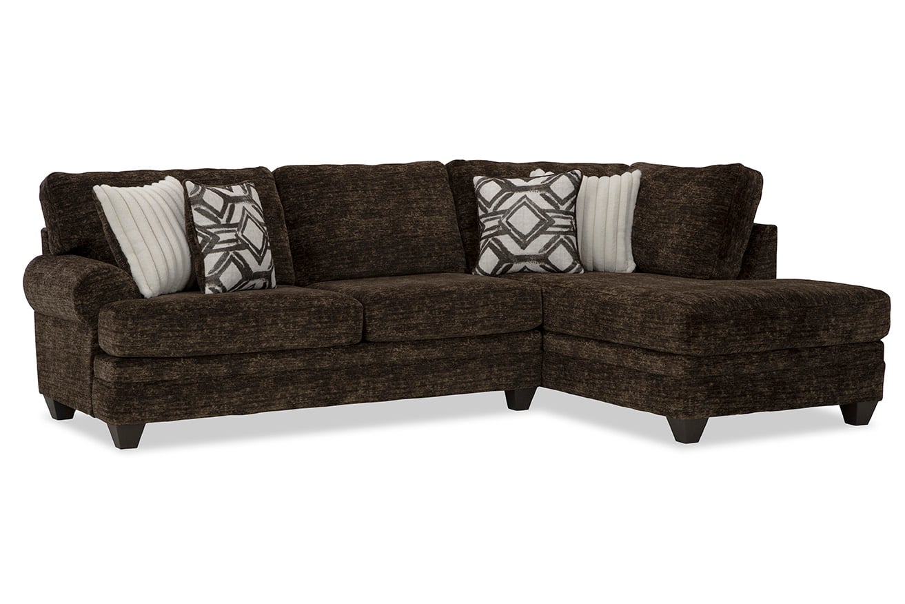 Albany 8642-Galactic Chocolate ALBA-GRP-8642 2PC Sectional | Household ...