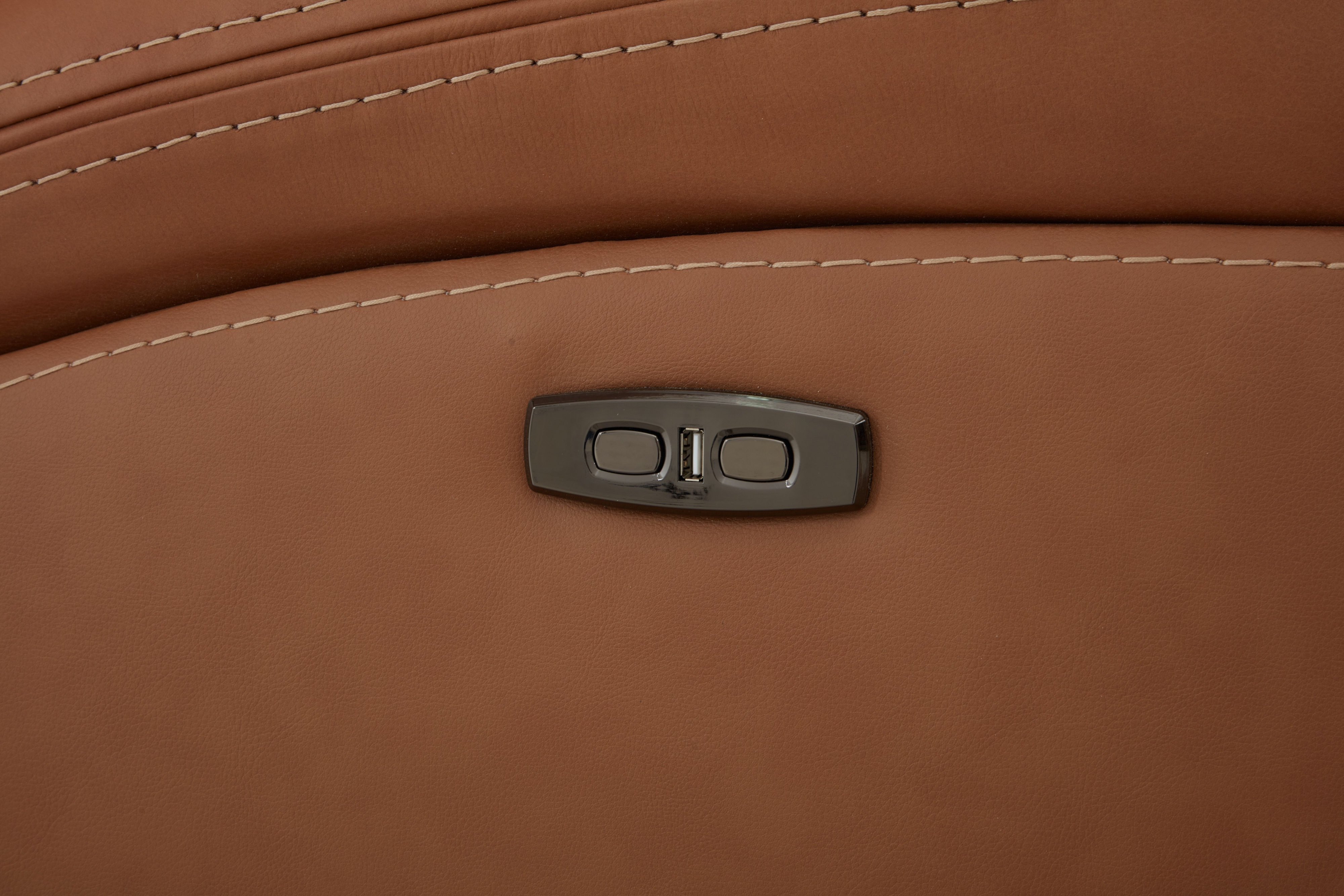 Keystone Furniture Aline Reclining Loveseat Butternut