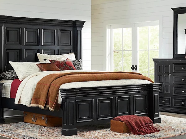 6PC QUEEN BEDROOM BLACK