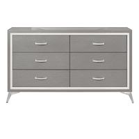 Contemporary Dresser with Six Drawers