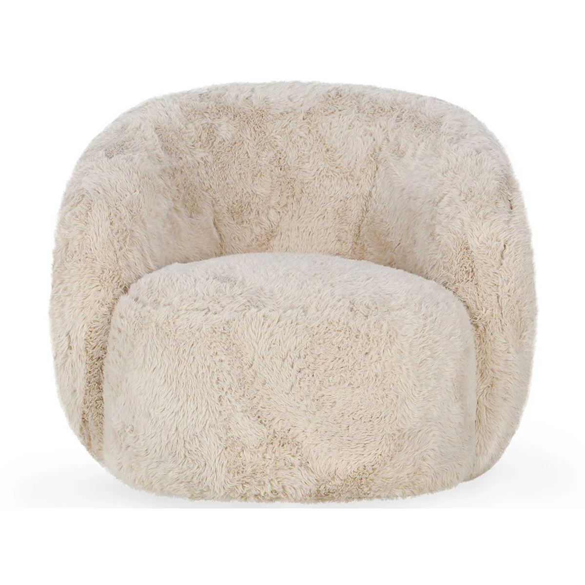 Plush Swivel Accent Chair Sand
