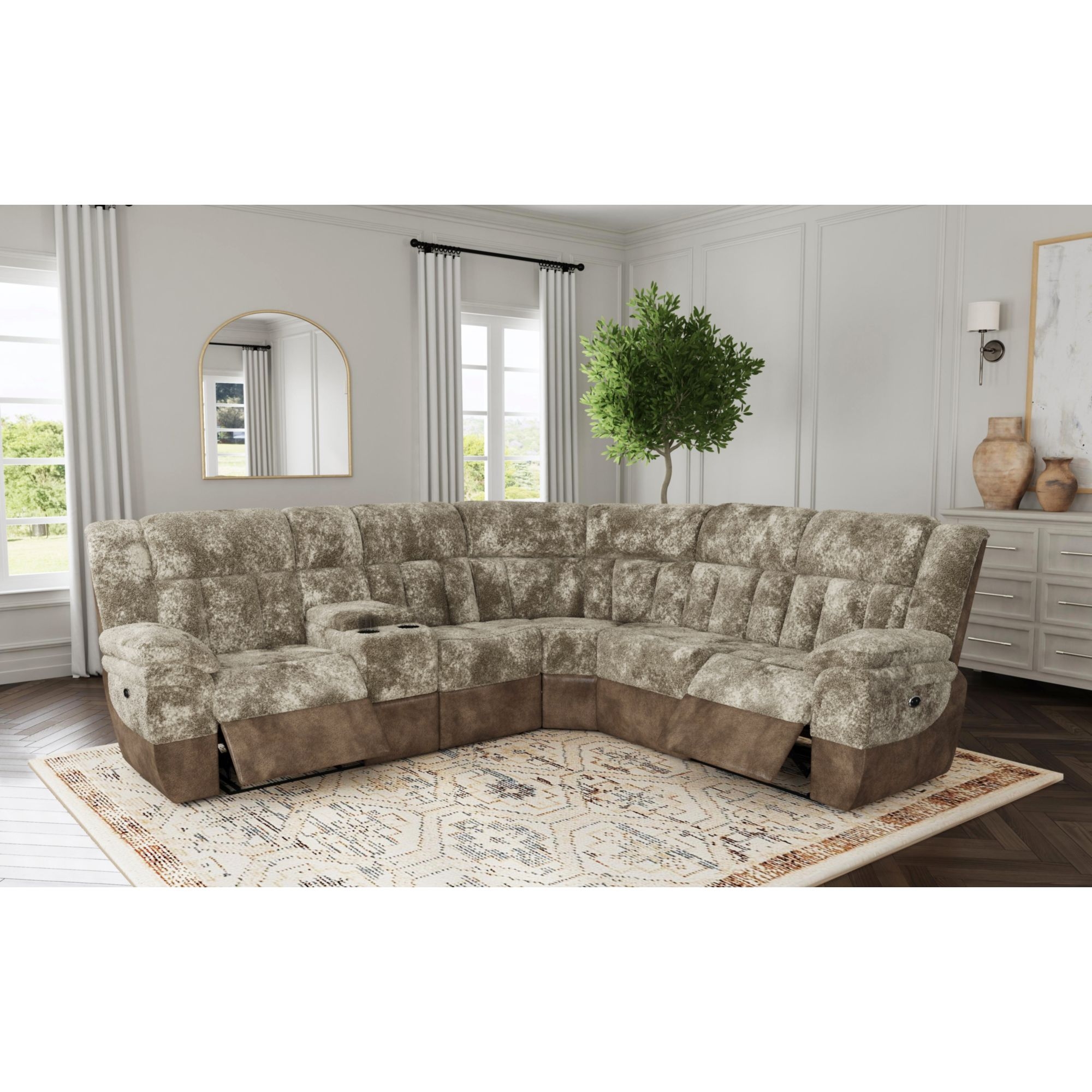 6 Piece Power Reclining Sectional
