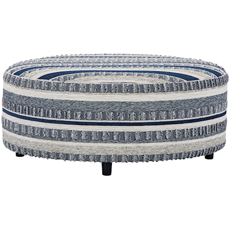 COCKTAIL OTTOMAN INDIGO