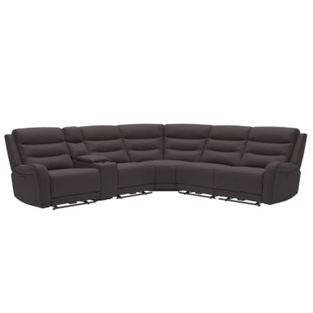 Power Reclining Sectional Mocha