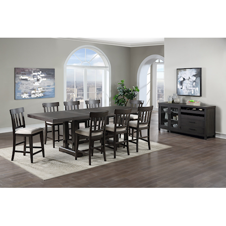 Contemporary 9-Piece Counter Height Dining