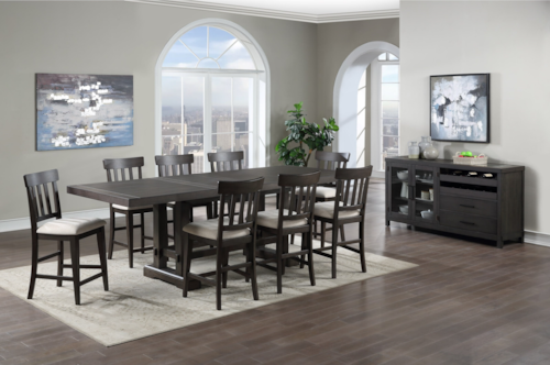 Contemporary 9-Piece Counter Height Dining