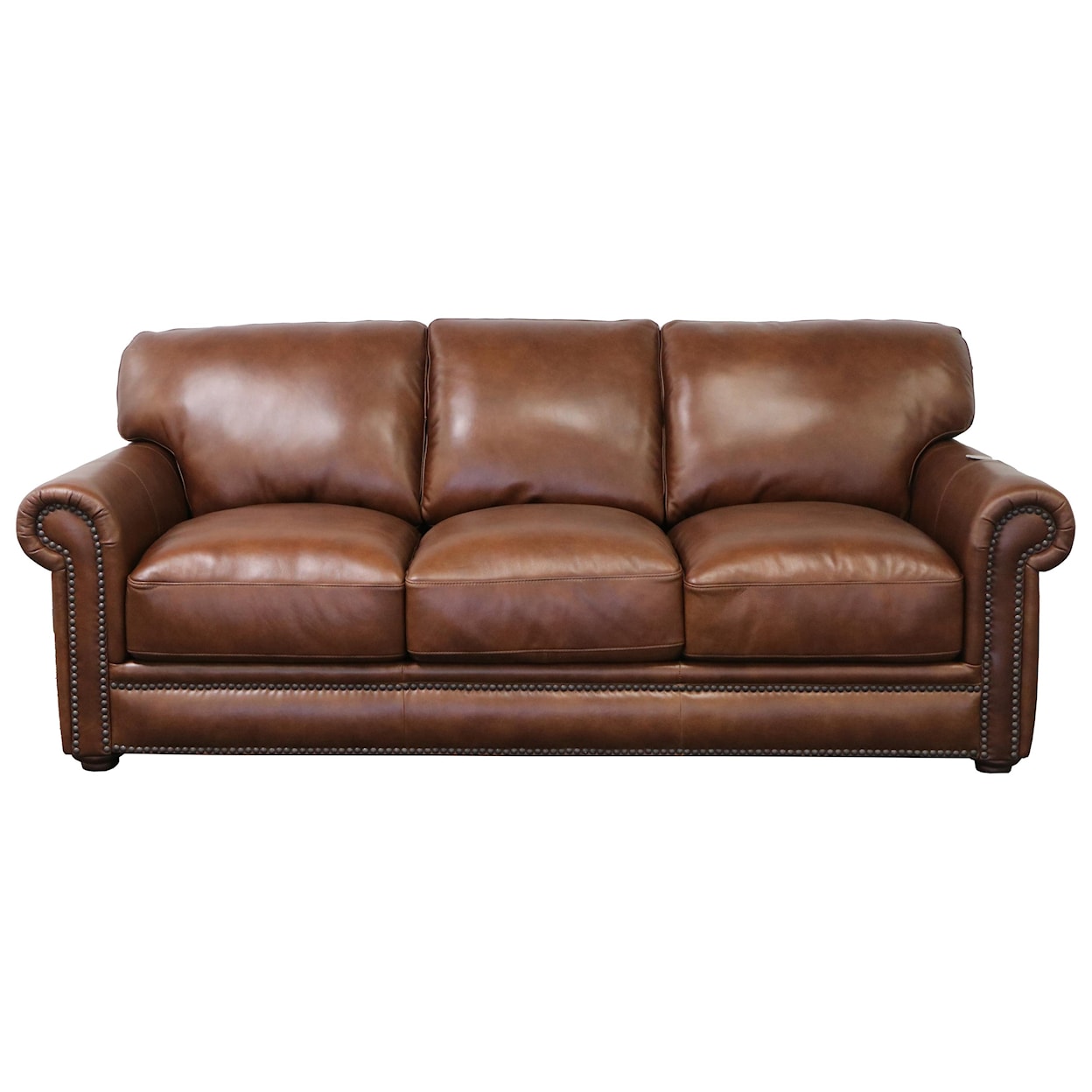 Futura Leather Derrick Chestnut Leather Sofa