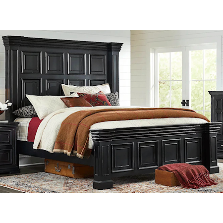 QUEEN BED BLACK