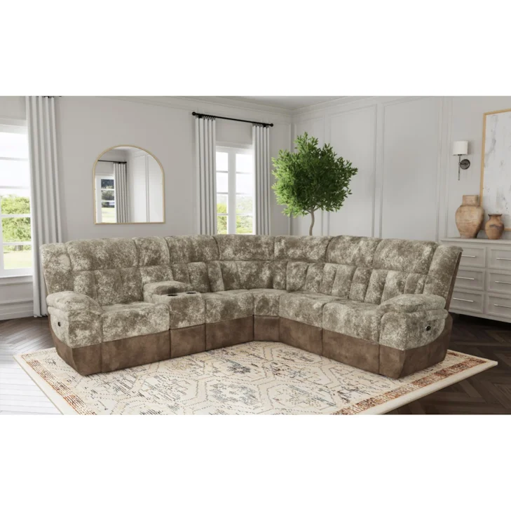 6 Piece Power Reclining Sectional