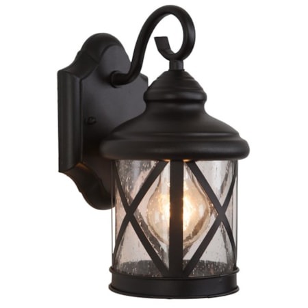 1 Light Exterior In Black Finish