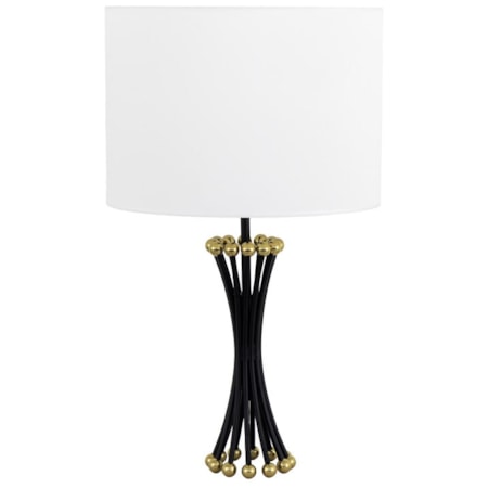 Black And Gold One Light Table Lamp