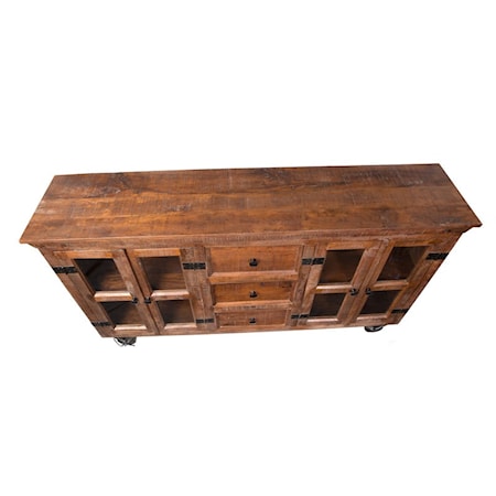 Mango Wood Mobile Sideboard