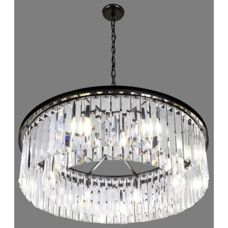 8 Light Chandelier In Black Finish