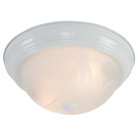 2 Light Flushmount In White Finish