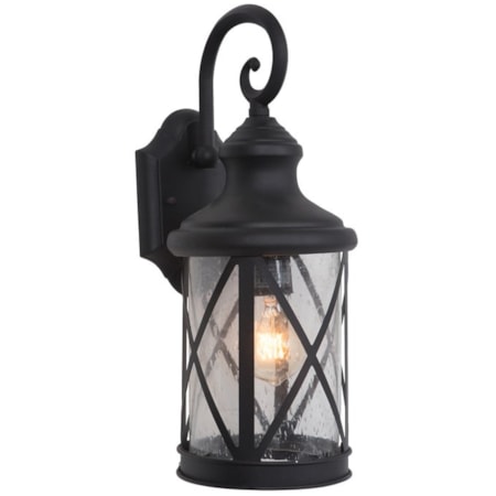 1 Light Exterior In Black Finish