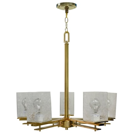 5 Light Chandelier In Copper Finish