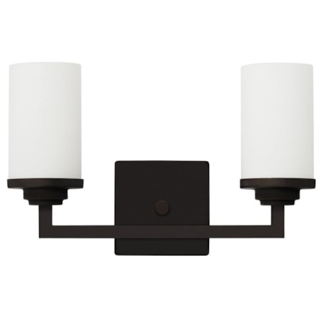 2 Light Vanity In Ebony Bronze Finish