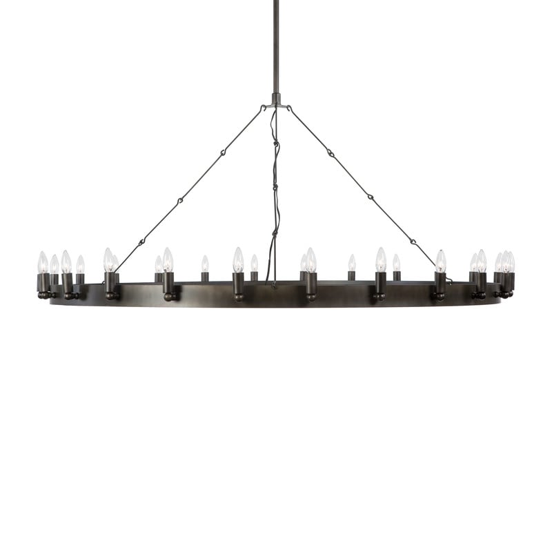 Yosemite Home Decor Yosemite Home Decor 24 Light Chandelier In Raw Iron Grey Finish