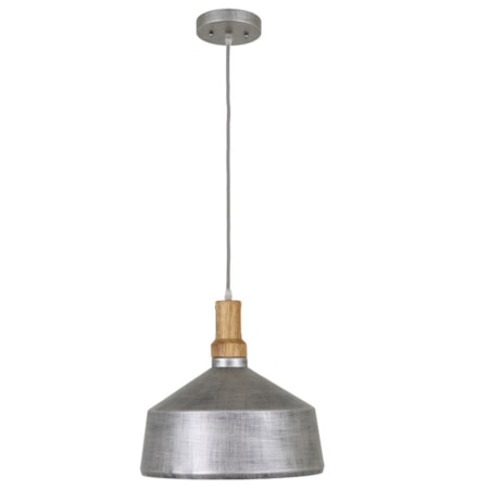 1 Light Pendant In Rolled Steel Finish