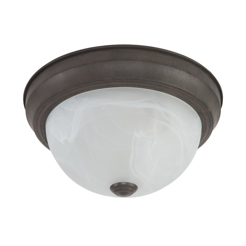 Yosemite Home Decor Yosemite Home Decor 2 Light Flush Mount In Dark Brown Finish