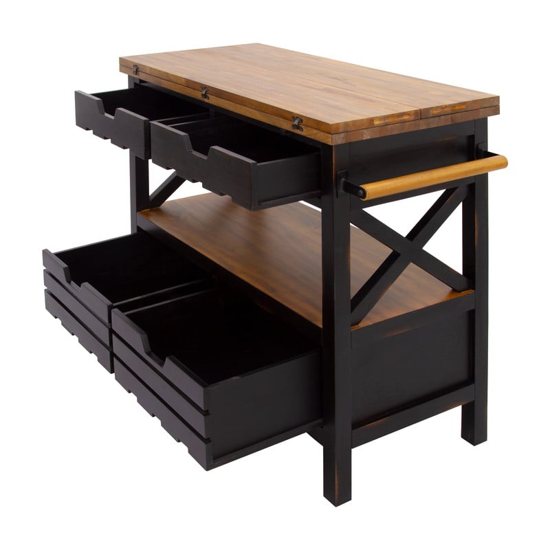 Cassidy Kitchen Island / Black