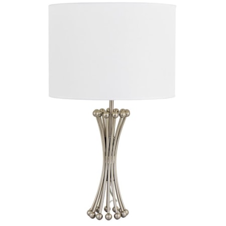 Polished Silver One Light Table Lamp