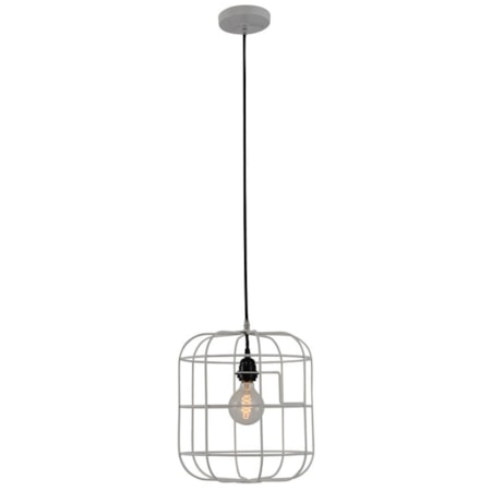 1 Light Pendant In Aspen White Finish