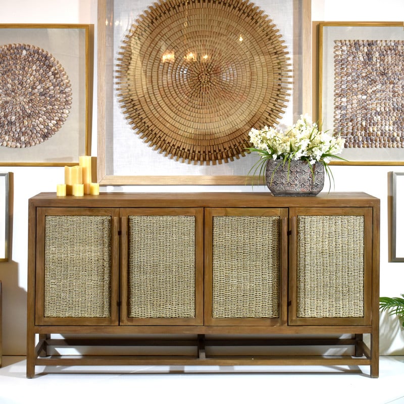 Yosemite Home Decor Yosemite Home Decor Thalassia 4 Door Large Cabinet