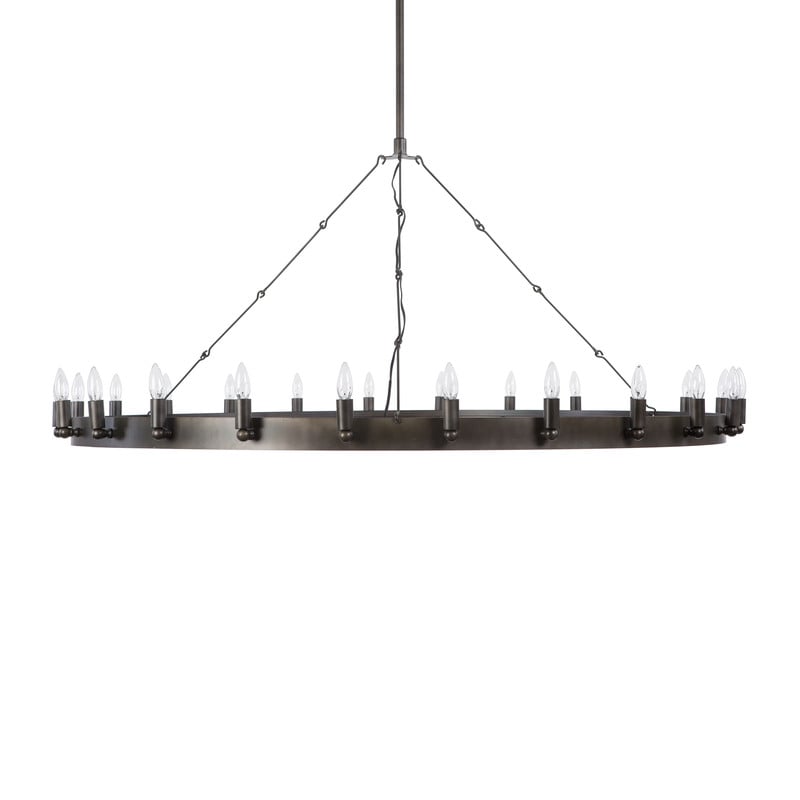 Yosemite Home Decor Yosemite Home Decor 24 Light Chandelier In Raw Iron Grey Finish