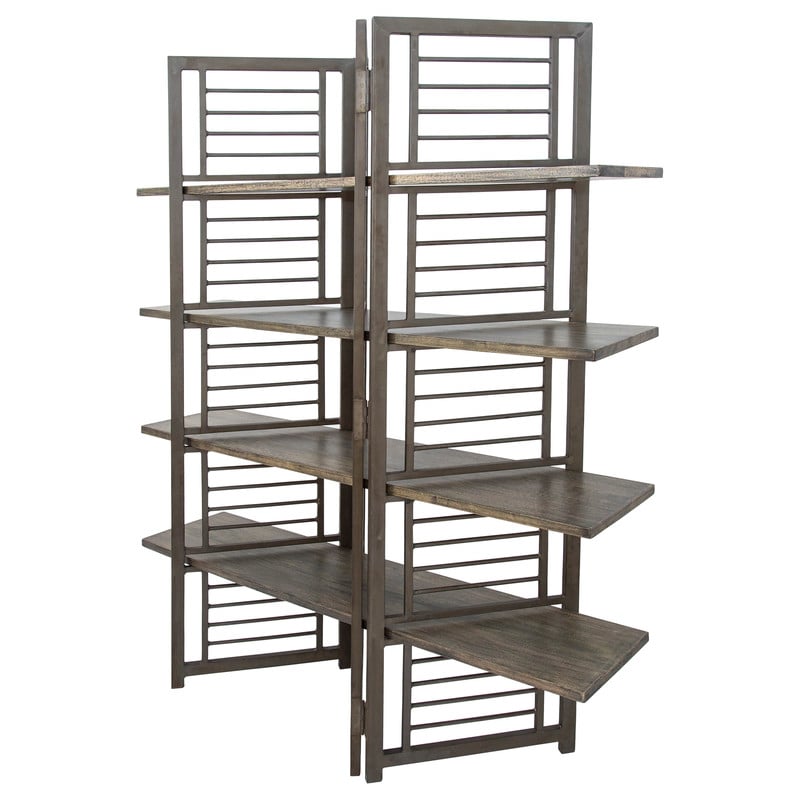 Yosemite Home Decor Yosemite Home Decor Folding Floor Screen W / Shelves