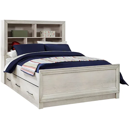 Twin Bookcase Bed with Trundle