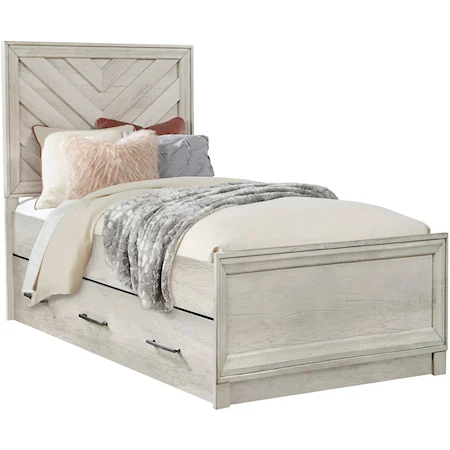 Twin Panel Bed with Trundle