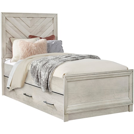 Twin Panel Bed with Trundle