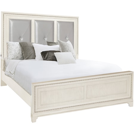 Queen Upholstered Panel Bed