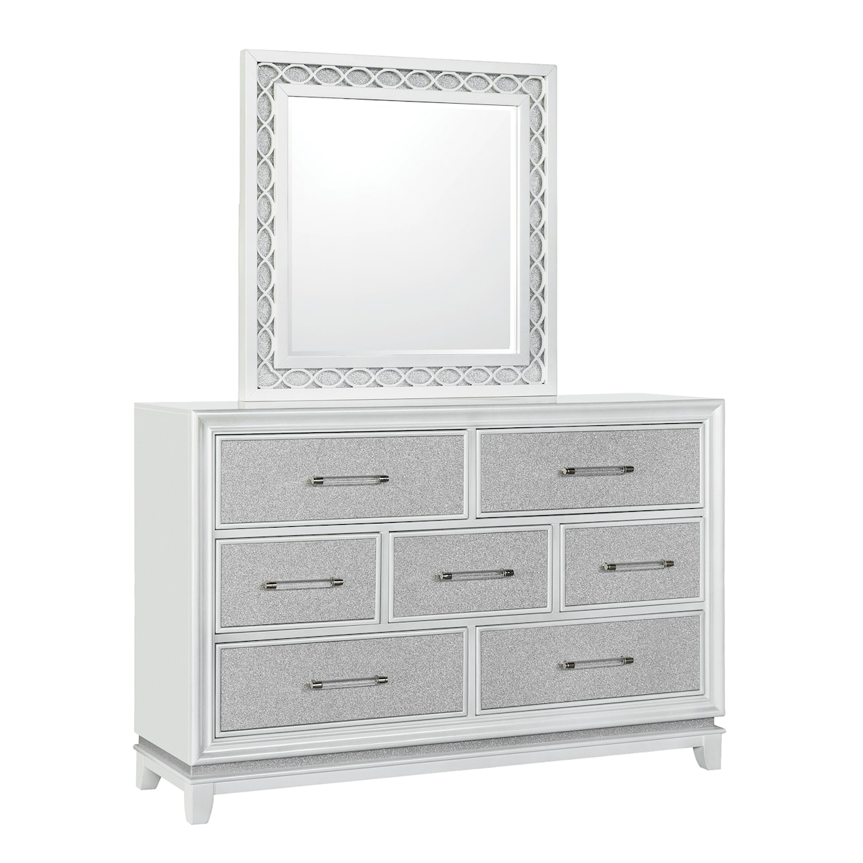 Samuel Lawrence Starlight Dresser and Mirror Set