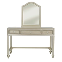 3 Drawer Vanity with Metallic Finish