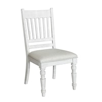 Farmhouse Dining Side Chair with Upholstered Seat